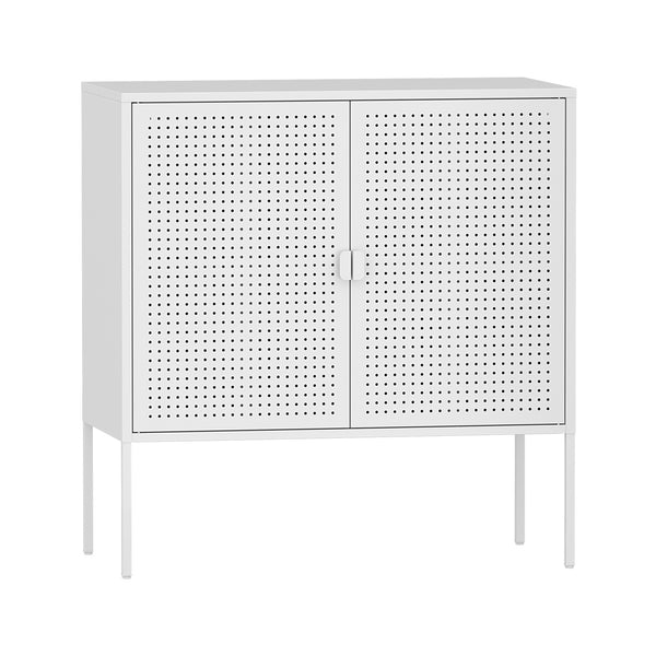 Sideboard Castelli 82,5 x 80 x 40 cm Hvid Stål [en.casa]