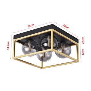 Widnes loftslampe sort/guldfarvet [lux.pro]