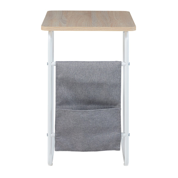 Laptop-bord Dyrøy 56x48x37cm hvid/eg [en.casa].