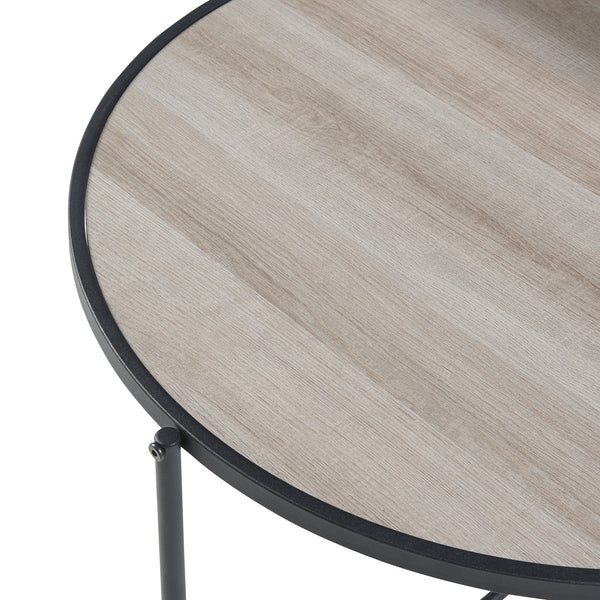 Sidebord Fyresdal sort/eg-look [en.casa].