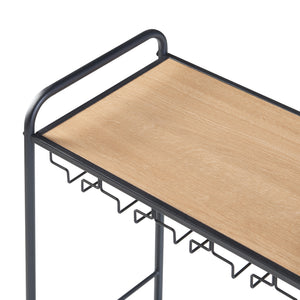 Hustadvika vinreol 120x61x33cm sort/eg [en.casa].