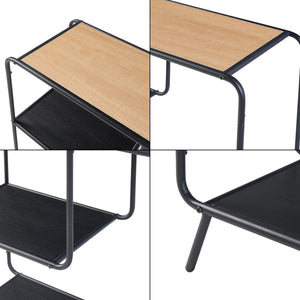 Konsolbord Krødsherad 83x102x36cm sort/eg [en.casa].