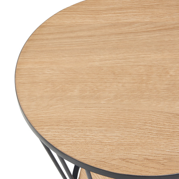 Sidebord Fossbergom sort/eg-look [en.casa].