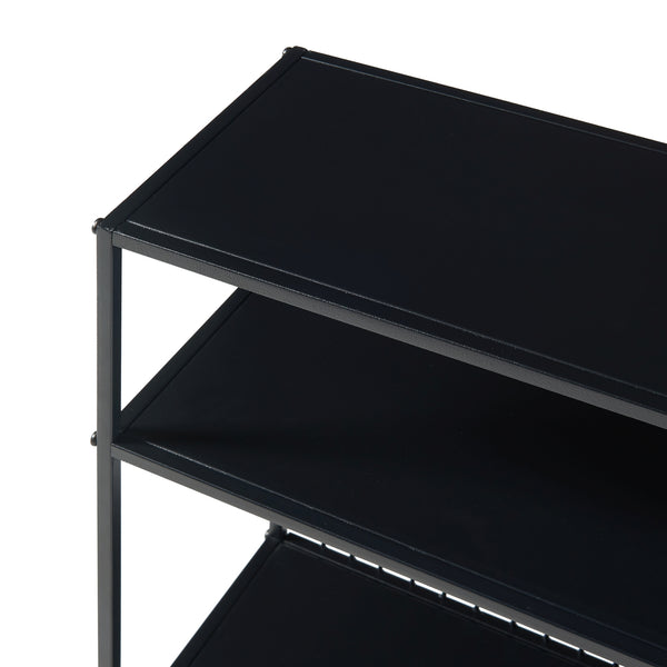Konsolbord Beesel 65,5x60x20 cm sort [en.casa].
