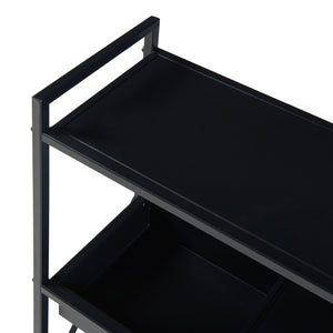 Plantehylde Berkelland metal sort [en.casa].