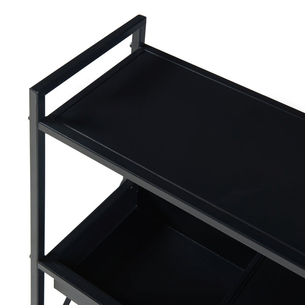 Plantehylde Berkelland metal sort [en.casa].