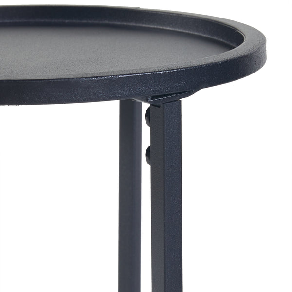 Nesodden plantestativ sæt af 3 metal sort [en.casa].