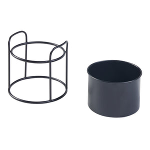 Plantestativ Osen sæt med 2 metal sort [en.casa].