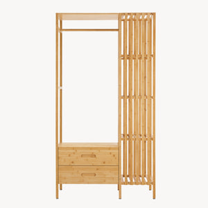 Garderobestativ Varanger 185x100x45 cm Bambus [en.casa]