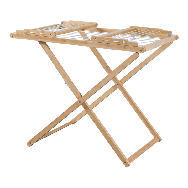 Sammenklappeligt tørrestativ Fakala 154x59x82 cm bambus [en.casa]