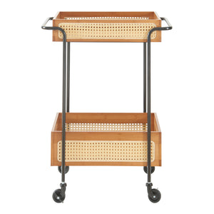 Serveringsvogn Tervola 81x61x39 cm rattanlook [en.casa]