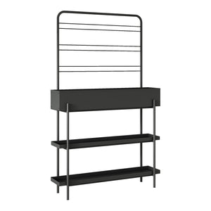 Udendørs plantestativ Aalsmeer metal 154x96x24 cm sort [casa.pro].