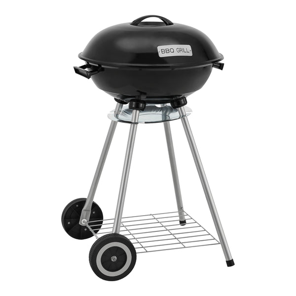 Apricena rund grill 80x49x47cm sort [casa.pro].