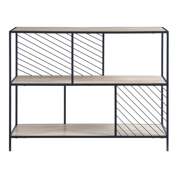 Konsolbord Övertorneå 100x30x75 cm Sort/Eg [en.casa]