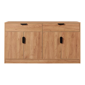 Skænk Varkaus 75x140x40cm MDF Eg-look [en.casa]