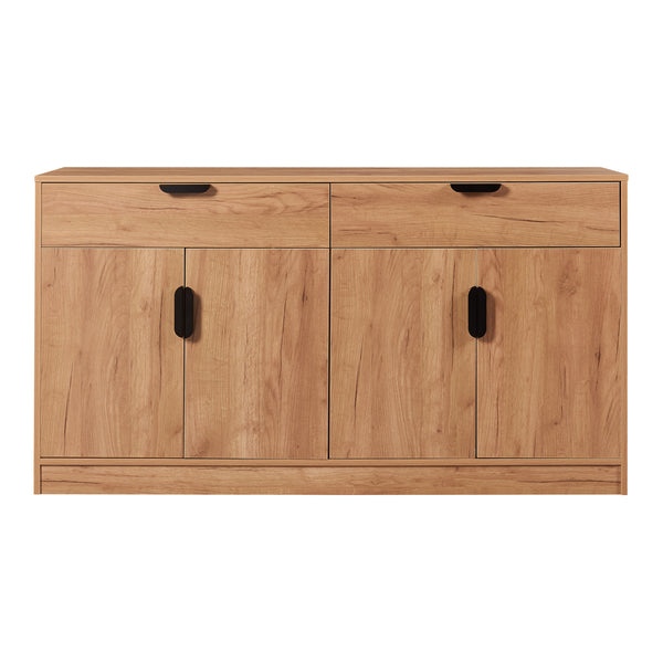Skænk Varkaus 75x140x40cm MDF Eg-look [en.casa]