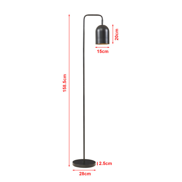 Barnard metalgulvlampe 159 cm sort [lux.pro]