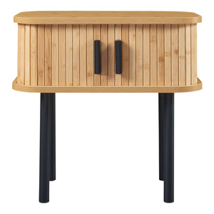 Sidebord Tvedestrand 48x30x45 cm Træfarvet/Sort [en.casa]