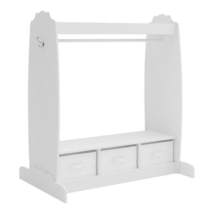 Børnegarderobe Moskenes 107x95x61 cm Hvid [en.casa]