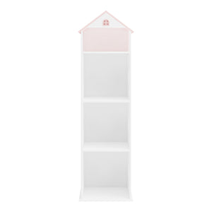 Børnehylde Vipsali 140x40x35 cm hvid/pink [en.casa]