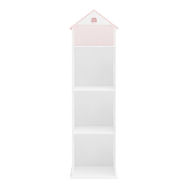 Børnehylde Vipsali 140x40x35 cm hvid/pink [en.casa]
