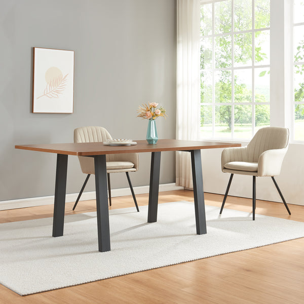 Bordstel 2 stk. sæt Kraftisried 72x70cm Sort [en.casa]