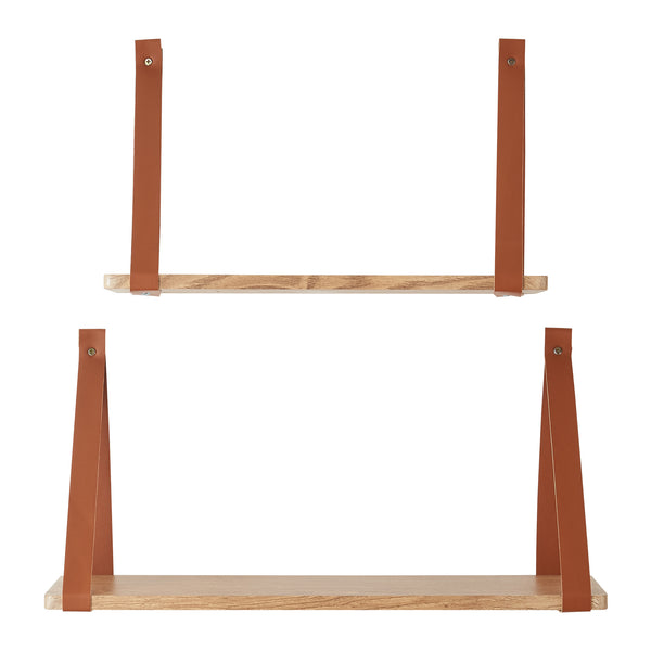Væghyldesæt Utsira 48/60 x 20 x 30 cm 2-delt egetræslook/brun [en.casa]