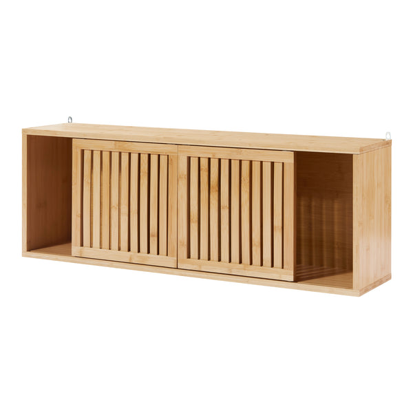 Ypäjä væghylde 93x20x33 cm bambus [en.casa].