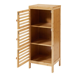 Sideskab med 3 døre Ypäjä 82x33x27 cm bambus [en.casa].
