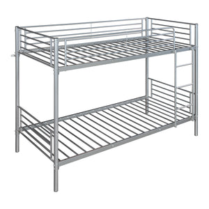 Metall-etageseng Soppsar 208,5x97x165 cm Sølv [en.casa]