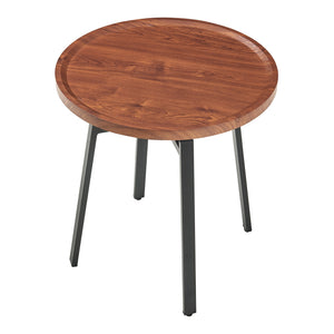 Sidebord Mippeena 54xØ50 cm sort/valnød [en.casa]