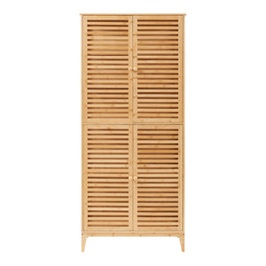 Badeværelsesskab Raurgela 180x80x40 cm bambus [en.casa]