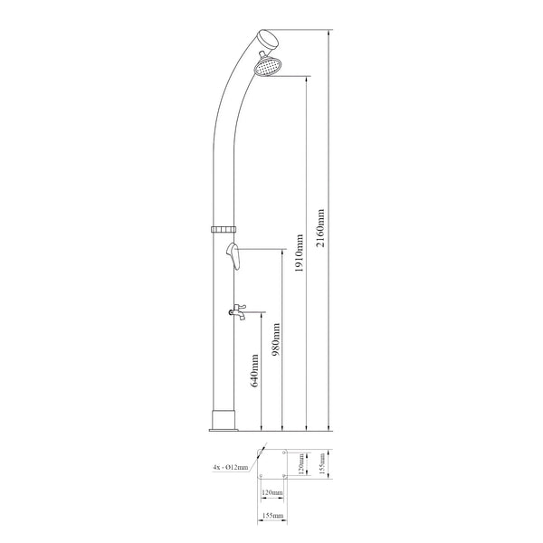 Solbruser Kebomi 216 cm 18 L [casa.pro]