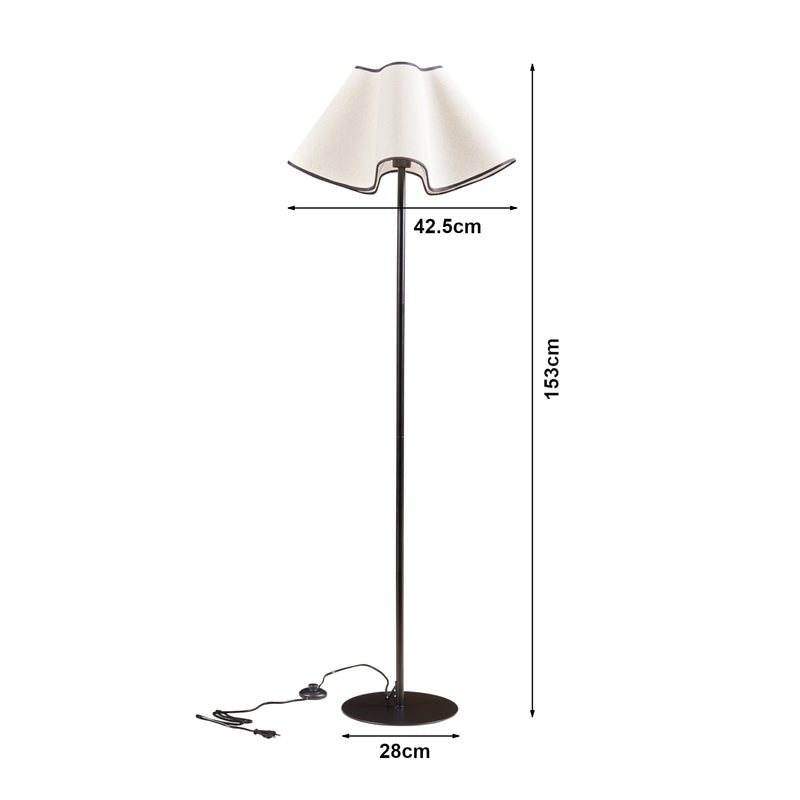 Målskitse Ashton gulvlampe 153cm sort/hvid [lux.pro]
