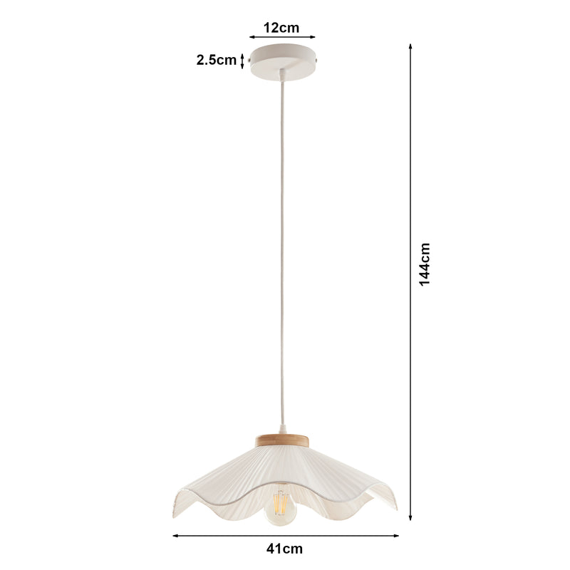 Målskitse Broadway pendellampe hvid [lux.pro]