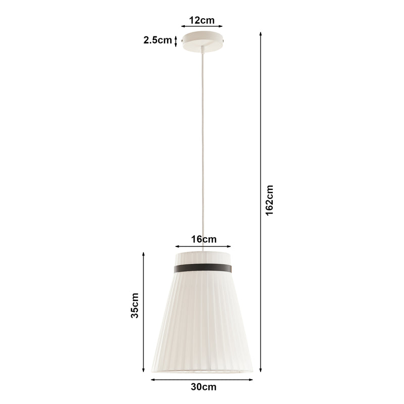 Målskitse Broughton pendellampe hvid [lux.pro]