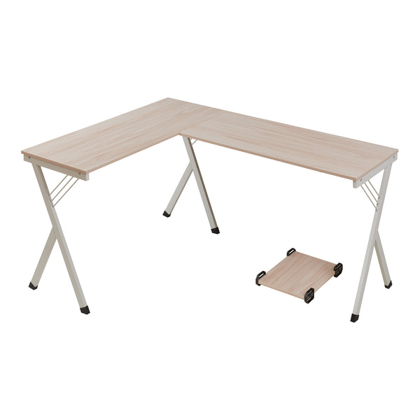 Skrivebord Tarielarg med L-formet pc-stativ 158x120x75 cm eg [en.casa]