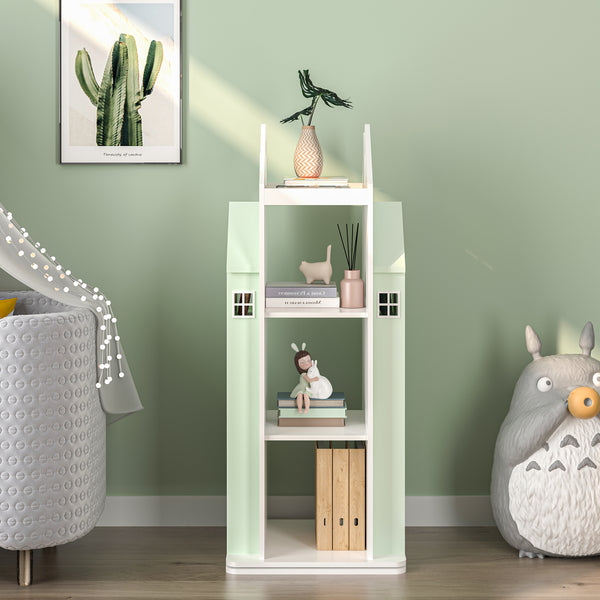 Roterende børnehylde Vipsali 108x40x40 cm mintgrøn/hvid [en.casa]