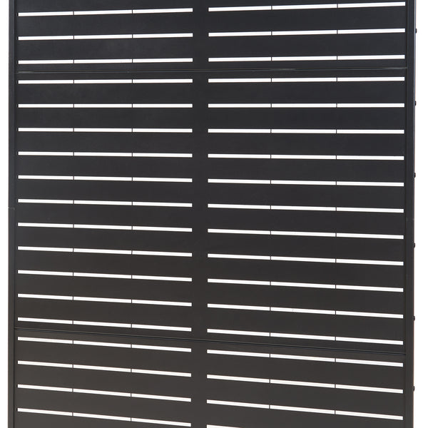 Indendørs skillevæg Trolu stål 200x100x50 cm sort [casa.pro]