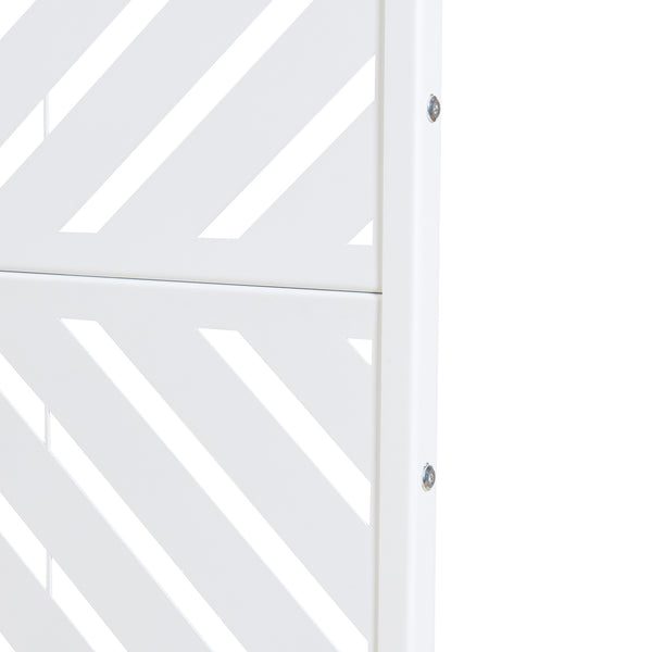 Indendørs skillevæg Kekan stål 200x100x50 cm hvid [casa.pro]