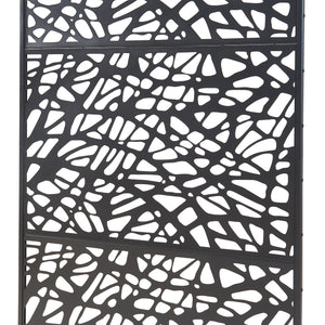 Indendørs skillevæg Poskind stål 200x100x50 cm sort [casa.pro]