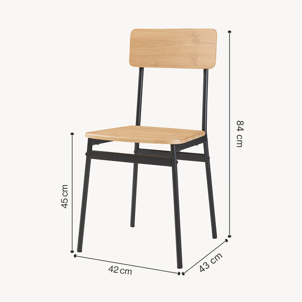 Spisebordssæt Pollenev 5-delt sort/eg-look [en.casa]