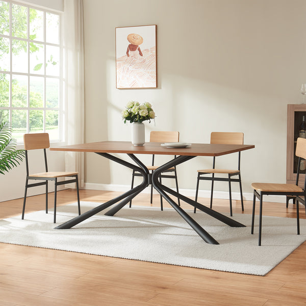 Havosanlurg stålbordstel 160x70x72 cm sort [en.casa]
