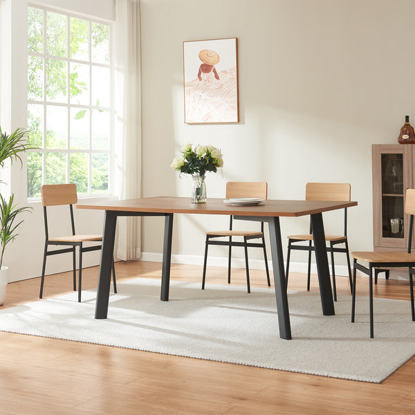 Hostang bordben sæt med 4 stk. 50x8x71 cm sort [en.casa]