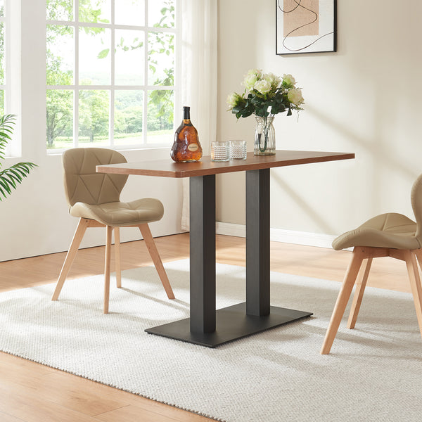 Bordstel Vadejord stål 70x40x73 cm sort [en.casa]