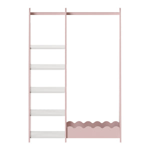 Børnegarderobe Vestnes 114x77x30 cm Cotton Candy/White [en.casa]