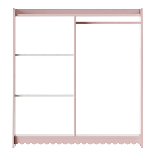 Børnegarderobe Vestnes 90x80x38 cm Cotton Candy/White [en.casa]