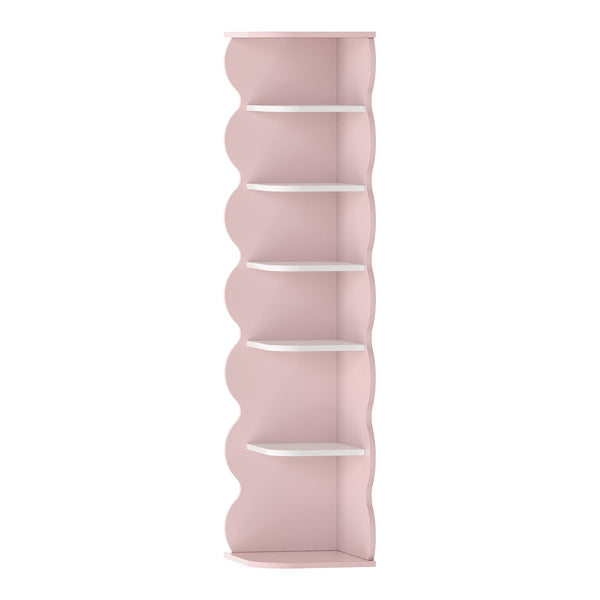 Børnehjørnehylde Vestnes 108x27x27 cm Cotton Candy/White [en.casa]