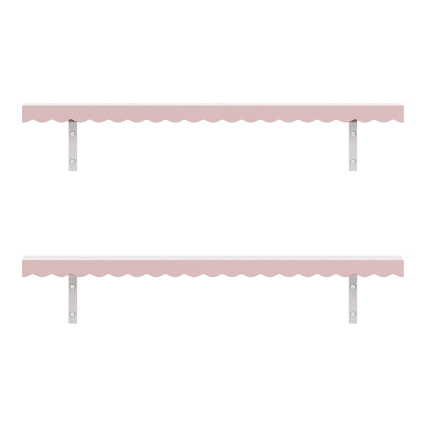 Væghylde til børn sæt med 2 Vestnes 80x17x4 cm Candyfloss [en.casa]