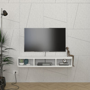 Hængende tv-lowboard Oundsvas 120x30x19 cm Hvid [en.casa]